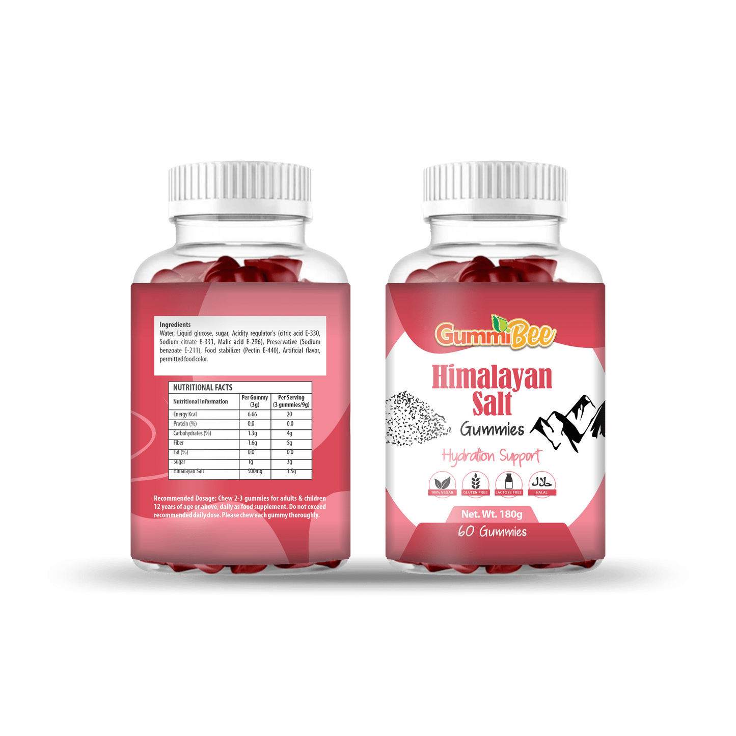 GummiBee Himalayan Salt Gummies - Light Lemon Flavor (60 Gummies) - healthkitpk