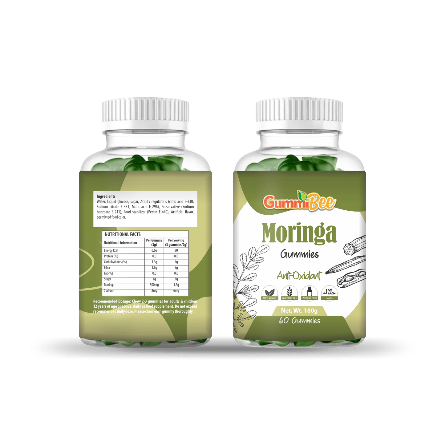 GummiBee Moringa Gummies - Apple Flavor (60 Gummies) - healthkitpk
