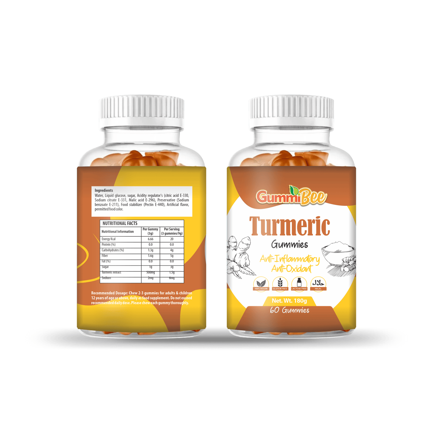 GummiBee Turmeric Gummies - Cinnamon Flavor (60 Gummies) - healthkitpk