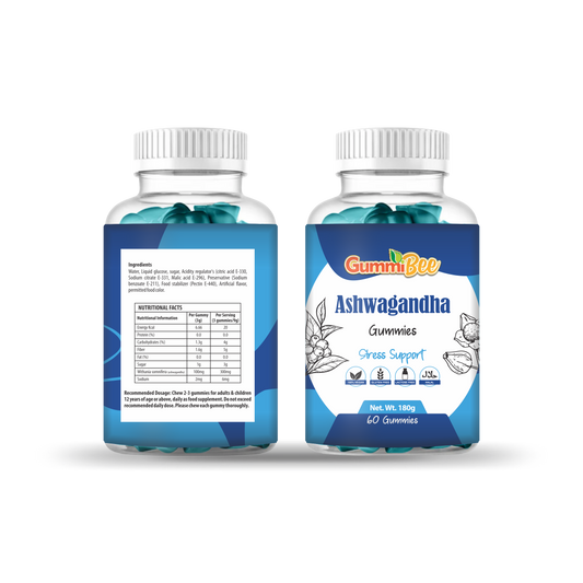 GummiBee Ashwagandha Gummies - Blueberry Flavor (60 Gummies)