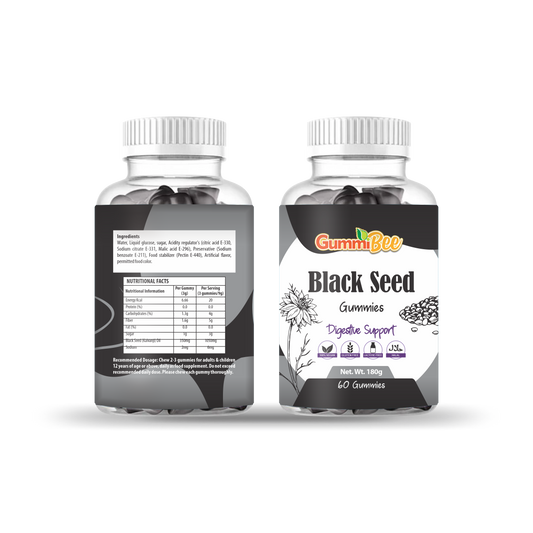 GummiBee Black Seed Oil Gummies - Natural Flavor (60 Gummies)
