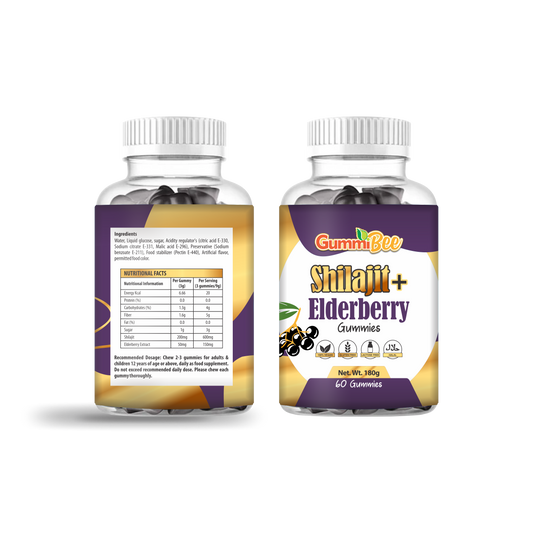 GummiBee Shilajit + Elderberry Gummies – Elderberry Flavor (60 Gummies)