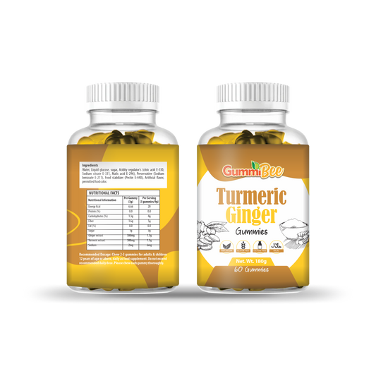 GummiBee Turmeric + Ginger Gummies - Ginger Flavor (60 Gummies)